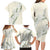 Ia Orana Tahiti Tiare Family Matching Long Sleeve Bodycon Dress and Hawaiian Shirt Lemon Yellow Lei - Polynesian Pride