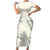 Ia Orana Tahiti Tiare Family Matching Short Sleeve Bodycon Dress and Hawaiian Shirt Lemon Yellow Lei - Polynesian Pride