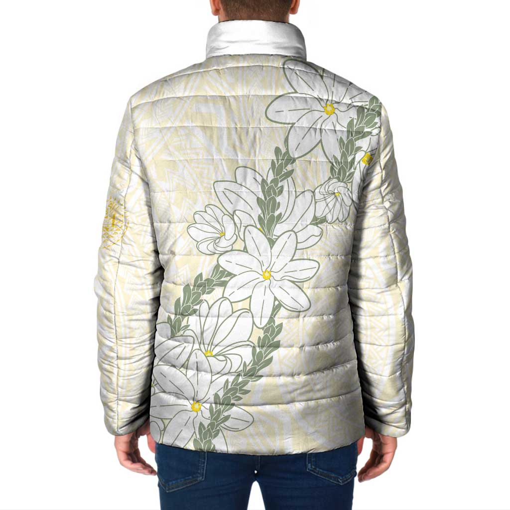 Ia Orana Tahiti Tiare Padded Jacket Lemon Yellow Lei - Polynesian Pride