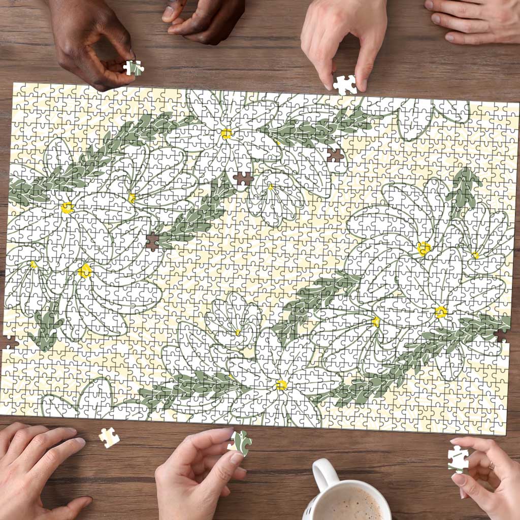 Ia Orana Tahiti Tiare Puzzle Lemon Yellow Lei - Polynesian Pride