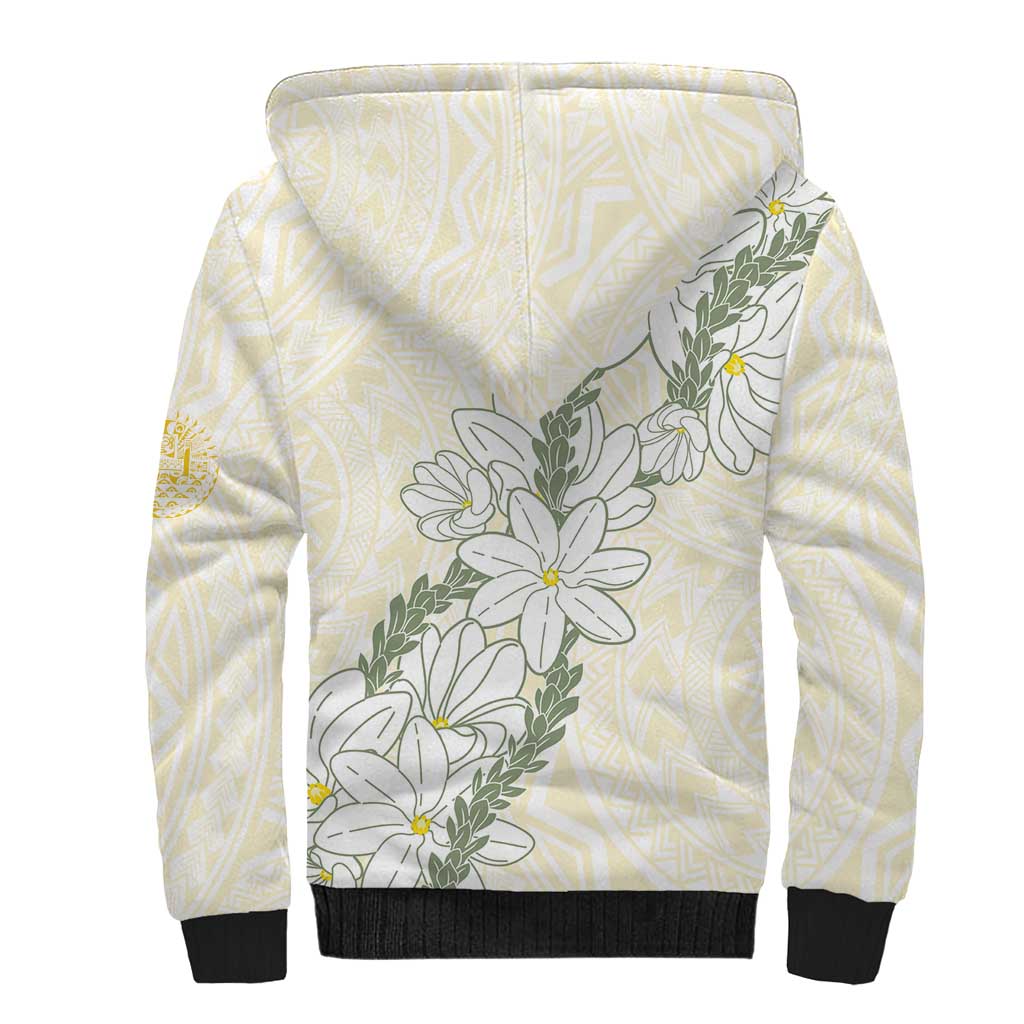 Ia Orana Tahiti Tiare Sherpa Hoodie Lemon Yellow Lei LT7 - Polynesian Pride
