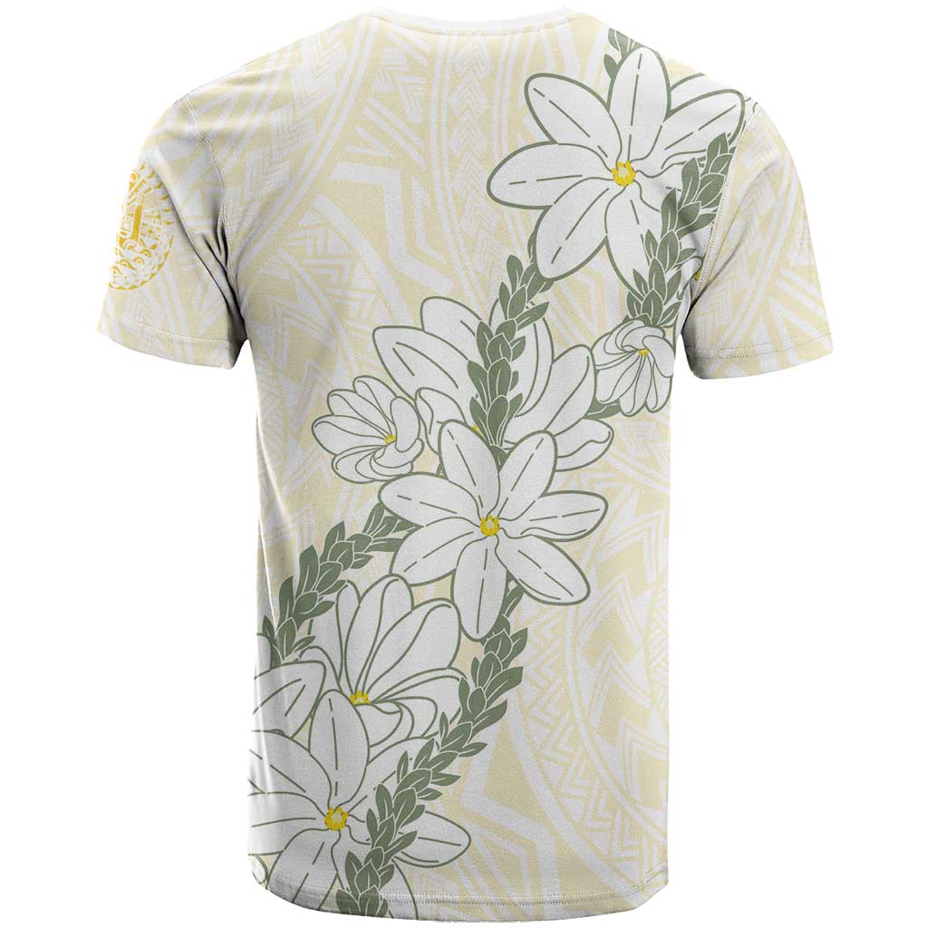 Ia Orana Tahiti Tiare T Shirt Lemon Yellow Lei - Polynesian Pride