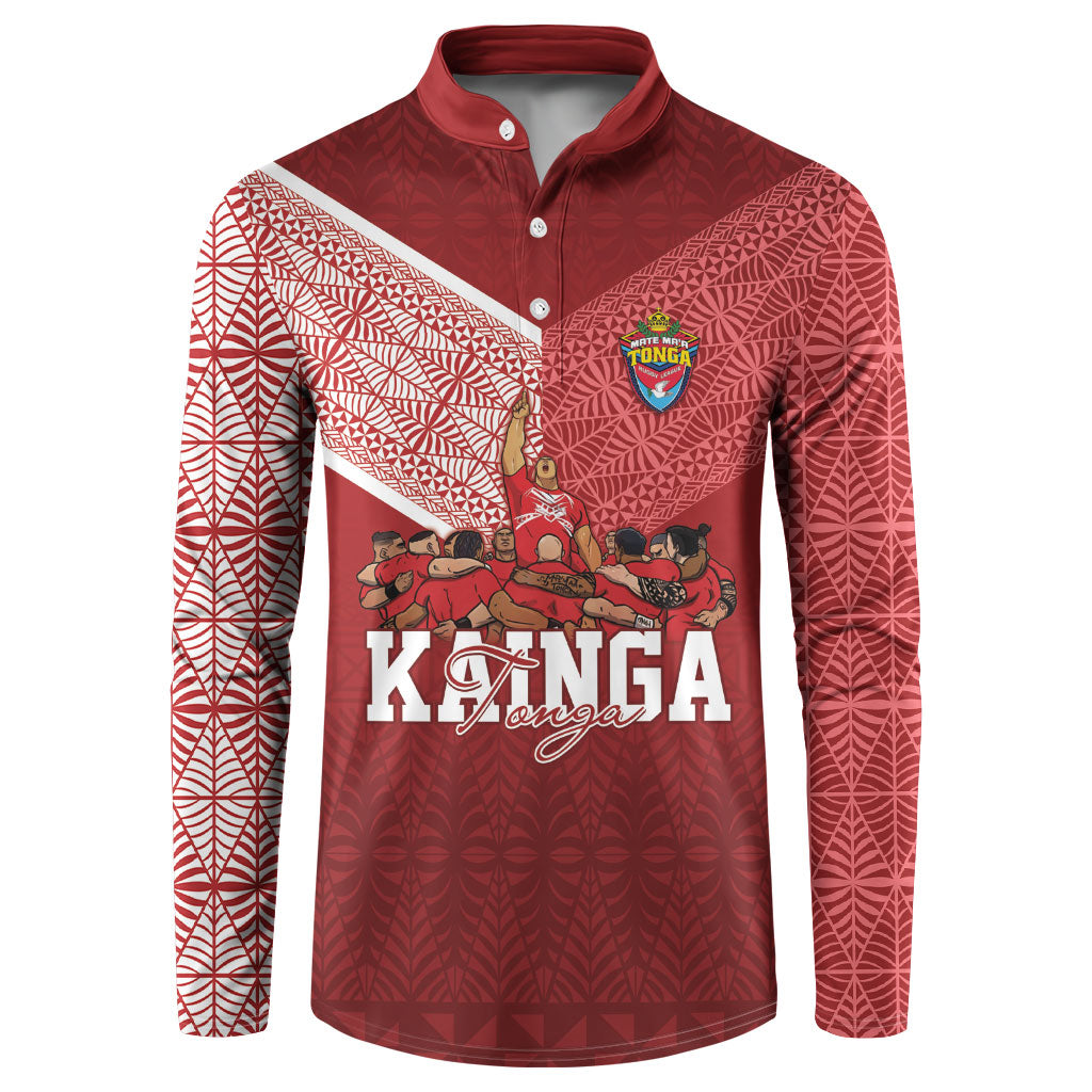 Mate Ma'a Tonga Custom Ngatu Button Sweatshirt Kainga - Sipi Tau