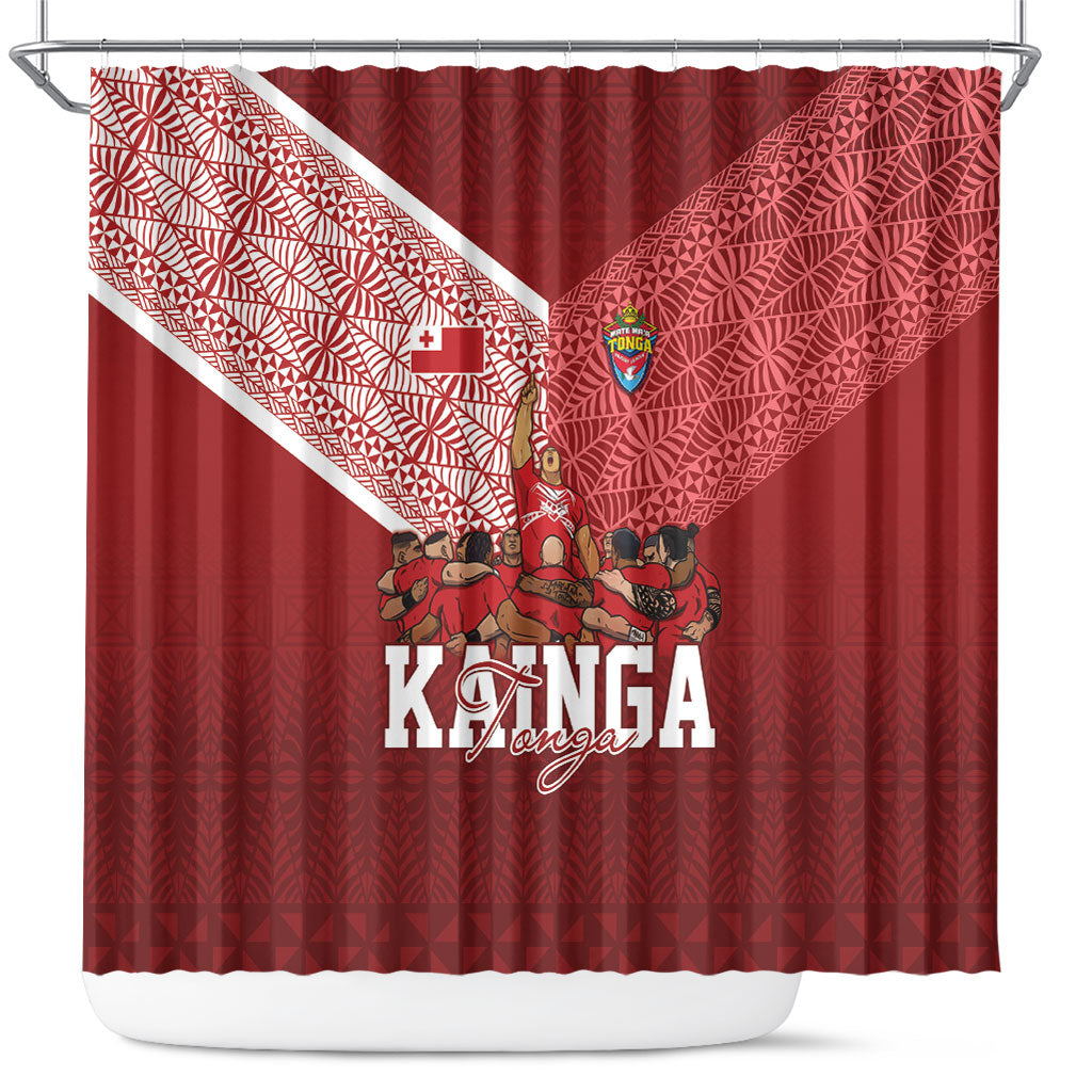 Mate Ma'a Tonga Ngatu Shower Curtain Kainga - Sipi Tau