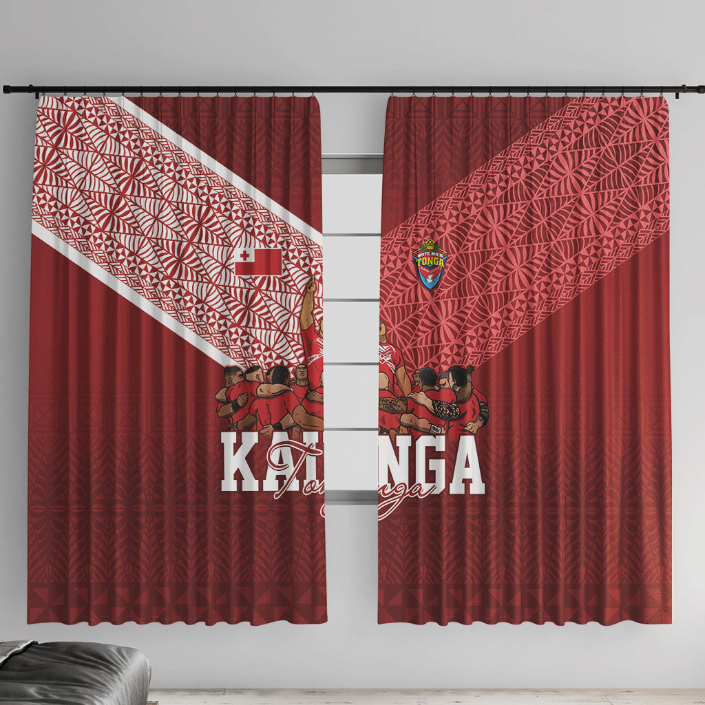 Mate Ma'a Tonga Ngatu Window Curtain Kainga - Sipi Tau