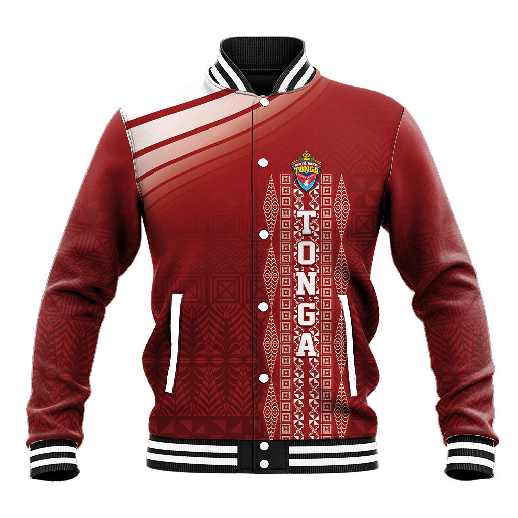 Mate Ma'a Tonga Custom Baseball Jacket Basic Ngatu Kupesi Motif