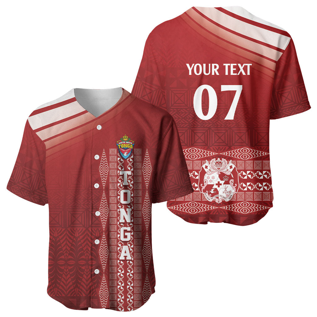 Mate Ma'a Tonga Custom Baseball Jersey Basic Ngatu Kupesi Motif