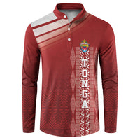 Mate Ma'a Tonga Custom Button Sweatshirt Basic Ngatu Kupesi Motif LT7 Red - Polynesian Pride