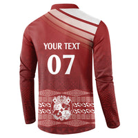 Mate Ma'a Tonga Custom Button Sweatshirt Basic Ngatu Kupesi Motif LT7 - Polynesian Pride
