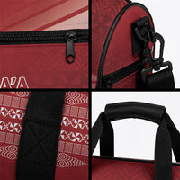 Mate Ma'a Tonga Duffle Bag Basic Ngatu Kupesi Motif LT7 - Polynesian Pride