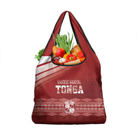 Mate Ma'a Tonga Grocery Bag Basic Ngatu Kupesi Motif