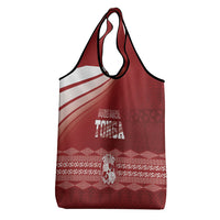 Mate Ma'a Tonga Grocery Bag Basic Ngatu Kupesi Motif