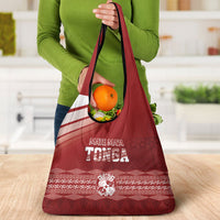 Mate Ma'a Tonga Grocery Bag Basic Ngatu Kupesi Motif