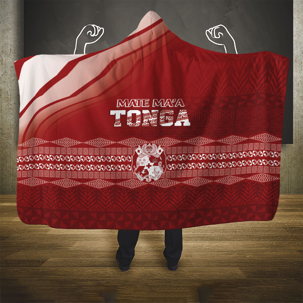 Mate Ma'a Tonga Hooded Blanket Basic Ngatu Kupesi Motif