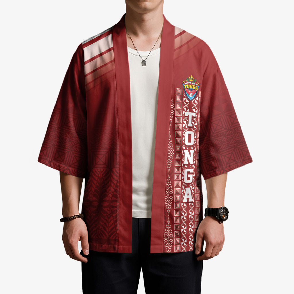 Mate Ma'a Tonga Custom Kimono Basic Ngatu Kupesi Motif