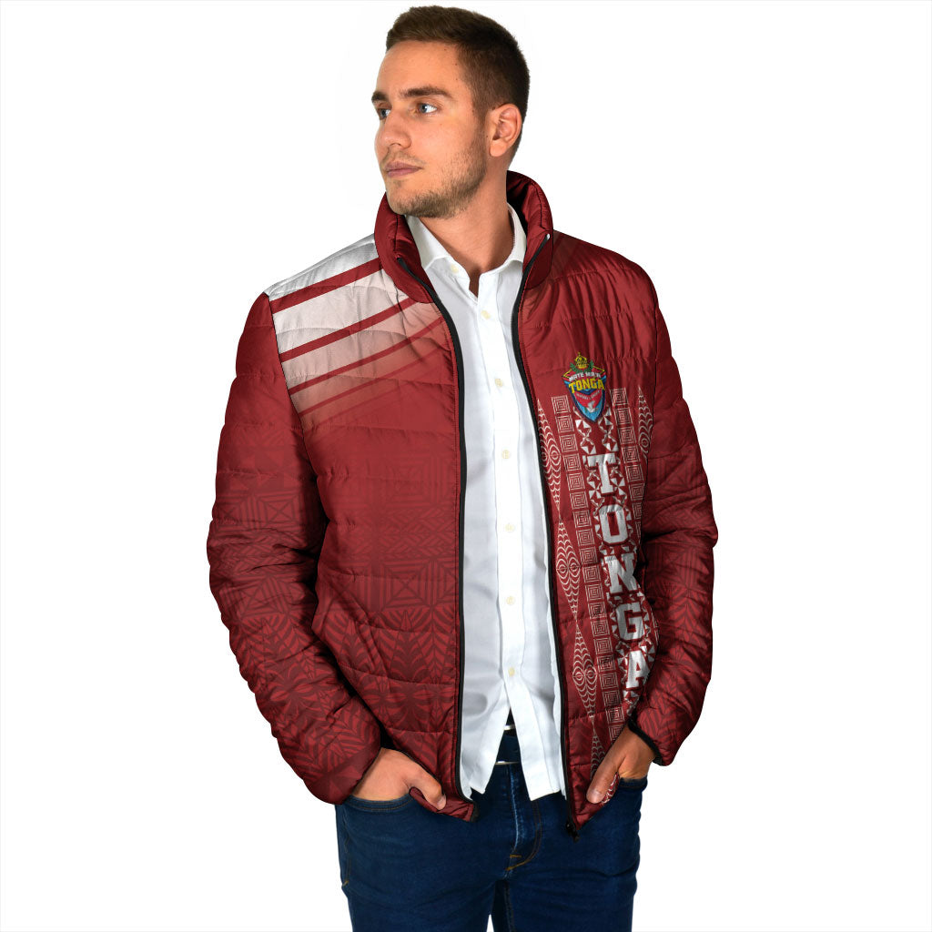 Mate Ma'a Tonga Custom Padded Jacket Basic Ngatu Kupesi Motif