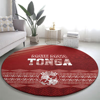Mate Ma'a Tonga Round Carpet Basic Ngatu Kupesi Motif