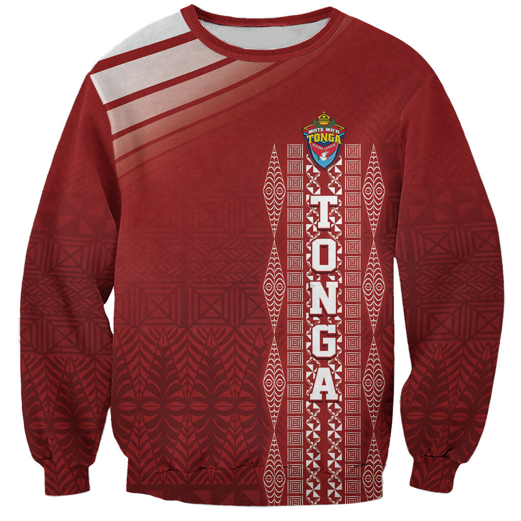 Mate Ma'a Tonga Custom Sweatshirt Basic Ngatu Kupesi Motif