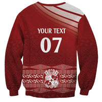 Mate Ma'a Tonga Custom Sweatshirt Basic Ngatu Kupesi Motif
