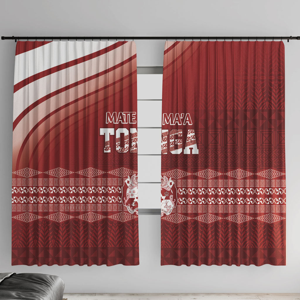 Mate Ma'a Tonga Window Curtain Basic Ngatu Kupesi Motif