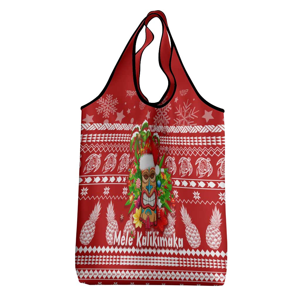 Hawaii Tiki Christmas Grocery Bag Mele Kalikimaka LT7 - Polynesian Pride