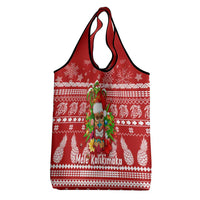 Hawaii Tiki Christmas Grocery Bag Mele Kalikimaka LT7 - Polynesian Pride