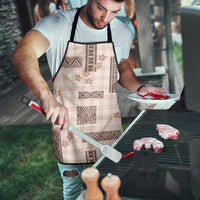 Hawaiian Quilt Tapa On Beige Palaka Motifs Apron