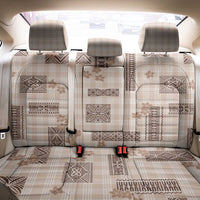 Hawaiian Quilt Tapa On Beige Palaka Motifs Back Car Seat Cover LT7 - Polynesian Pride