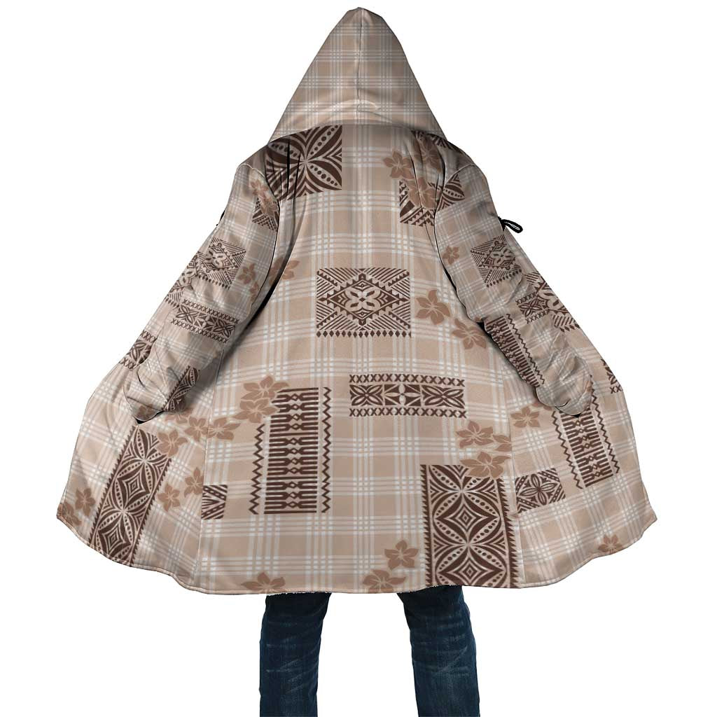 Hawaiian Quilt Tapa On Beige Palaka Motifs Cloak