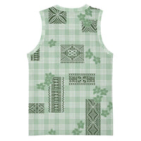 Hawaiian Quilt Tapa On Pastel Mint Palaka Motifs Basketball Jersey LT7 - Polynesian Pride