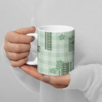 Hawaiian Quilt Tapa On Pastel Mint Palaka Motifs Ceramic Mug