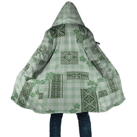 Hawaiian Quilt Tapa On Pastel Mint Palaka Motifs Cloak