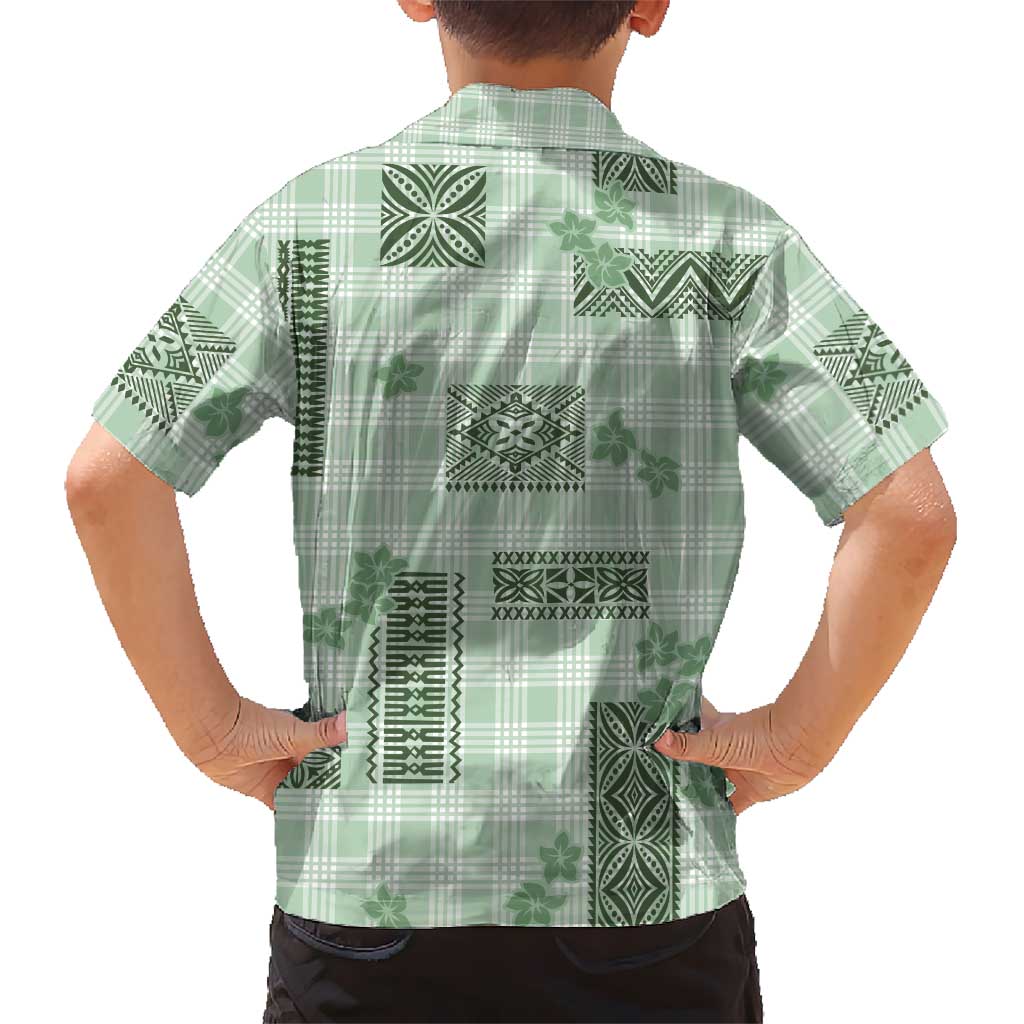 Hawaiian Quilt Tapa On Pastel Mint Palaka Motifs Hawaiian Shirt
