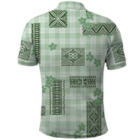 Hawaiian Quilt Tapa On Pastel Mint Palaka Motifs Polo Shirt LT7 - Polynesian Pride