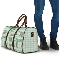 Hawaiian Quilt Tapa On Pastel Mint Palaka Motifs Travel Bag LT7 - Polynesian Pride