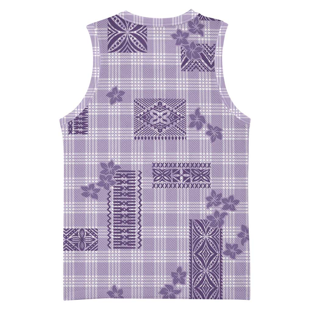 Hawaiian Quilt Tapa On Lilac Palaka Motifs Basketball Jersey