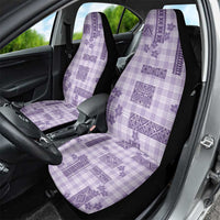 Hawaiian Quilt Tapa On Lilac Palaka Motifs Car Seat Cover