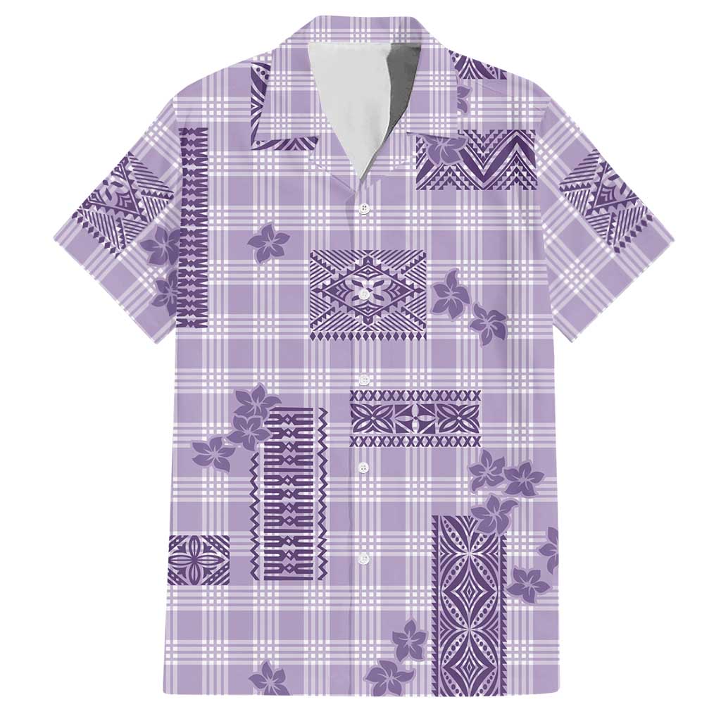 Hawaiian Quilt Tapa On Lilac Palaka Motifs Hawaiian Shirt