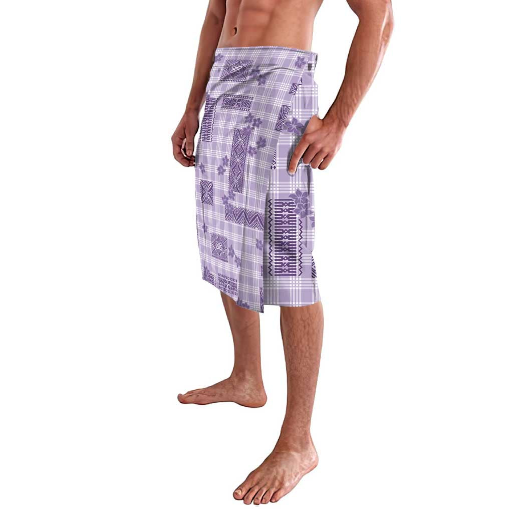 Hawaiian Quilt Tapa On Lilac Palaka Motifs Lavalava LT7 - Polynesian Pride