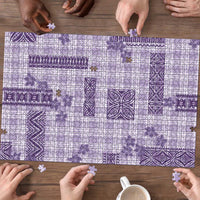 Hawaiian Quilt Tapa On Lilac Palaka Motifs Puzzle