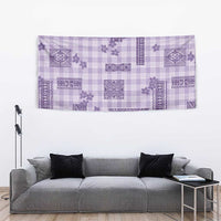 Hawaiian Quilt Tapa On Lilac Palaka Motifs Tapestry