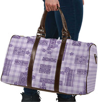 Hawaiian Quilt Tapa On Lilac Palaka Motifs Travel Bag