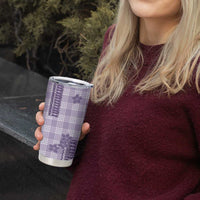 Hawaiian Quilt Tapa On Lilac Palaka Motifs Tumbler Cup LT7 - Polynesian Pride