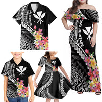 AAPI Heritage Month Family Matching Off Shoulder Maxi Dress and Hawaiian Shirt Kanaka Hawaii Plumeria LT7 - Polynesian Pride