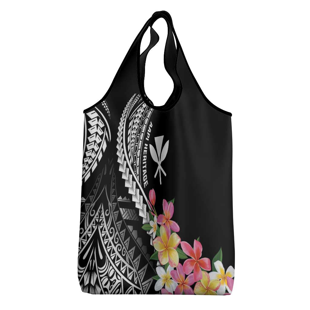 AAPI Heritage Month Grocery Bag Kanaka Hawaii Plumeria LT7 - Polynesian Pride