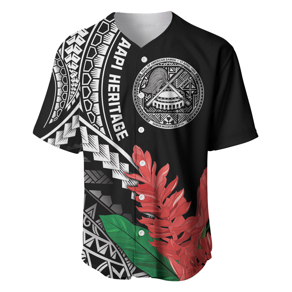 AAPI Heritage Month Baseball Jersey Samoa Teuila LT7 Black - Polynesian Pride