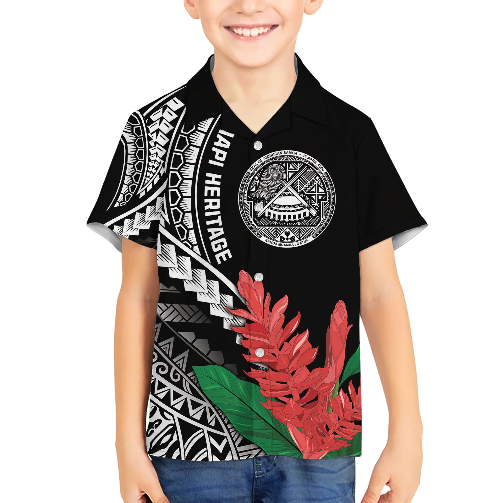 AAPI Heritage Month Kid Hawaiian Shirt Samoa Teuila