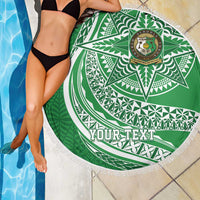 Tonga Liahona High School Personalized Beach Blanket Ngatu Tokelaufeletoa Motifs