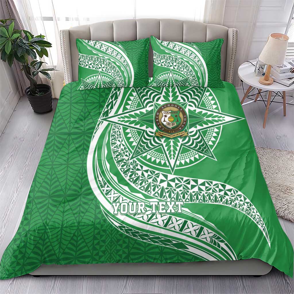 Tonga Liahona High School Personalized Bedding Set Ngatu Tokelaufeletoa Motifs