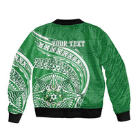 Tonga Liahona High School Personalized Bomber Jacket Ngatu Tokelaufeletoa Motifs